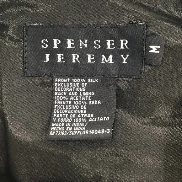 Spenser Jeremy Vintage 90’s Floral Beaded Sequin Embellished Silk Vest Size M - Picture 6 of 6